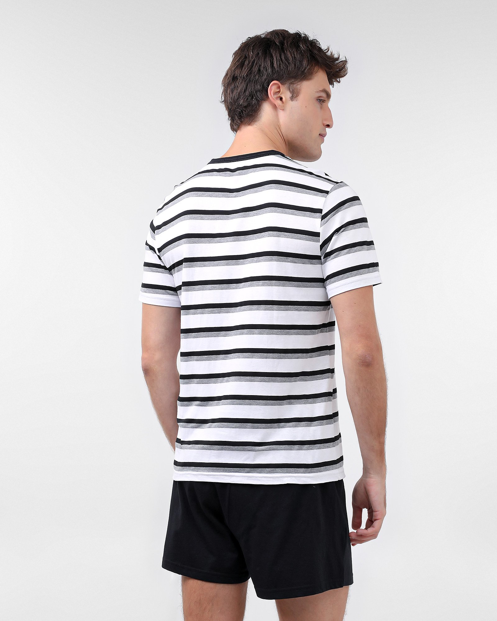 Pijama curto masculino listrado multicor | Riachuelo