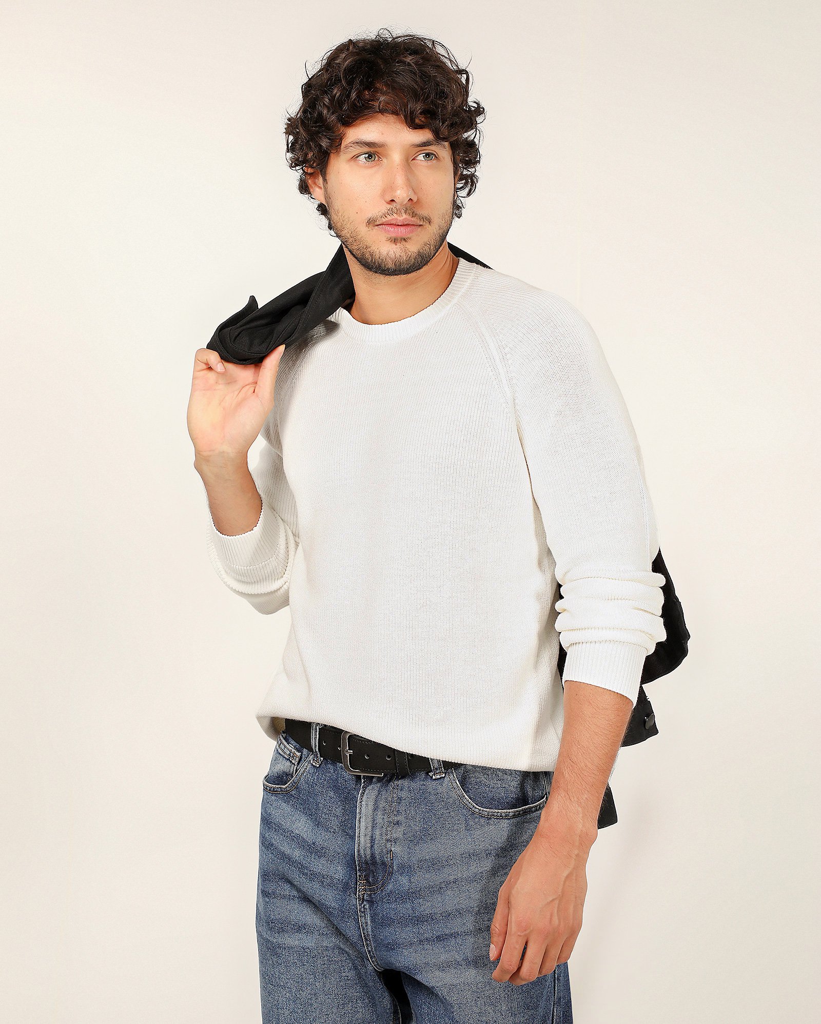 Suéter masculino de tricot regular - Branco | Original by Riachuelo