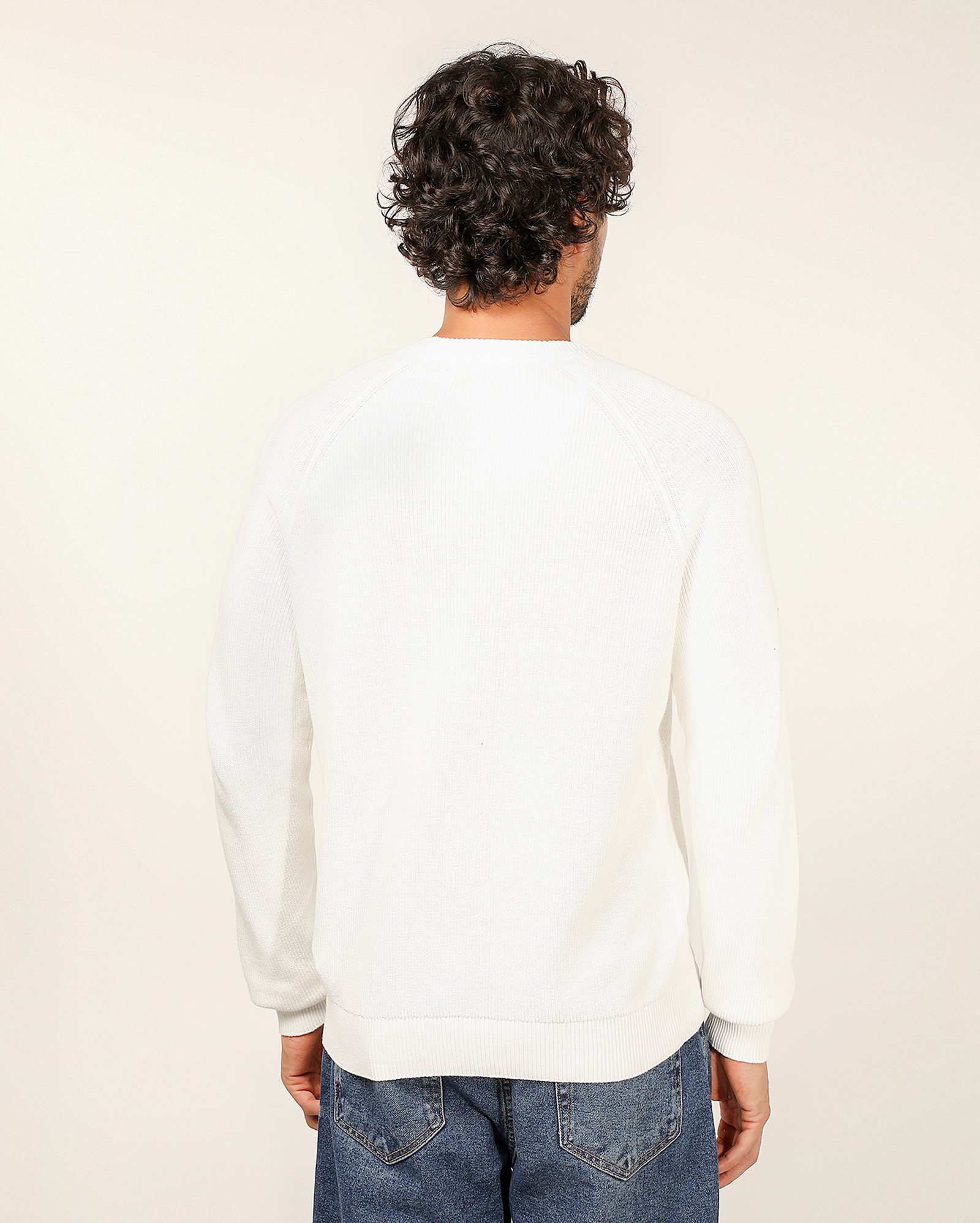 Suéter masculino de tricot regular - Branco | Original by Riachuelo