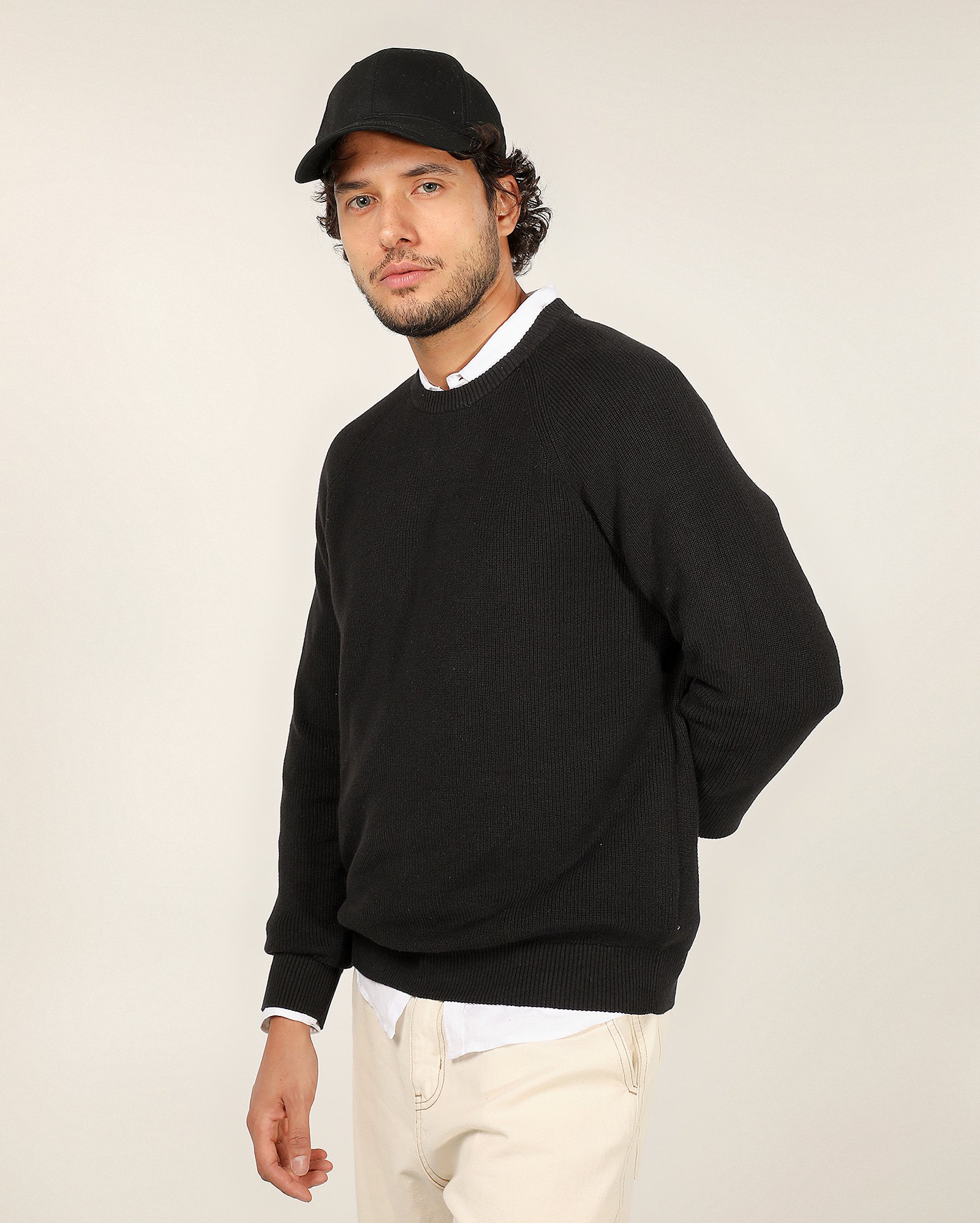 Suéter masculino de tricot regular - Preto | Original by Riachuelo