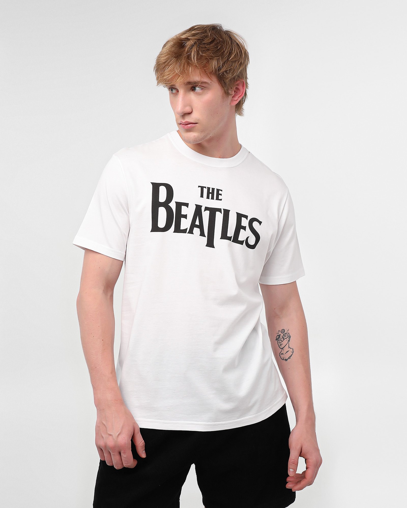 Camiseta masculina regular The Beatles branca | FANLAB