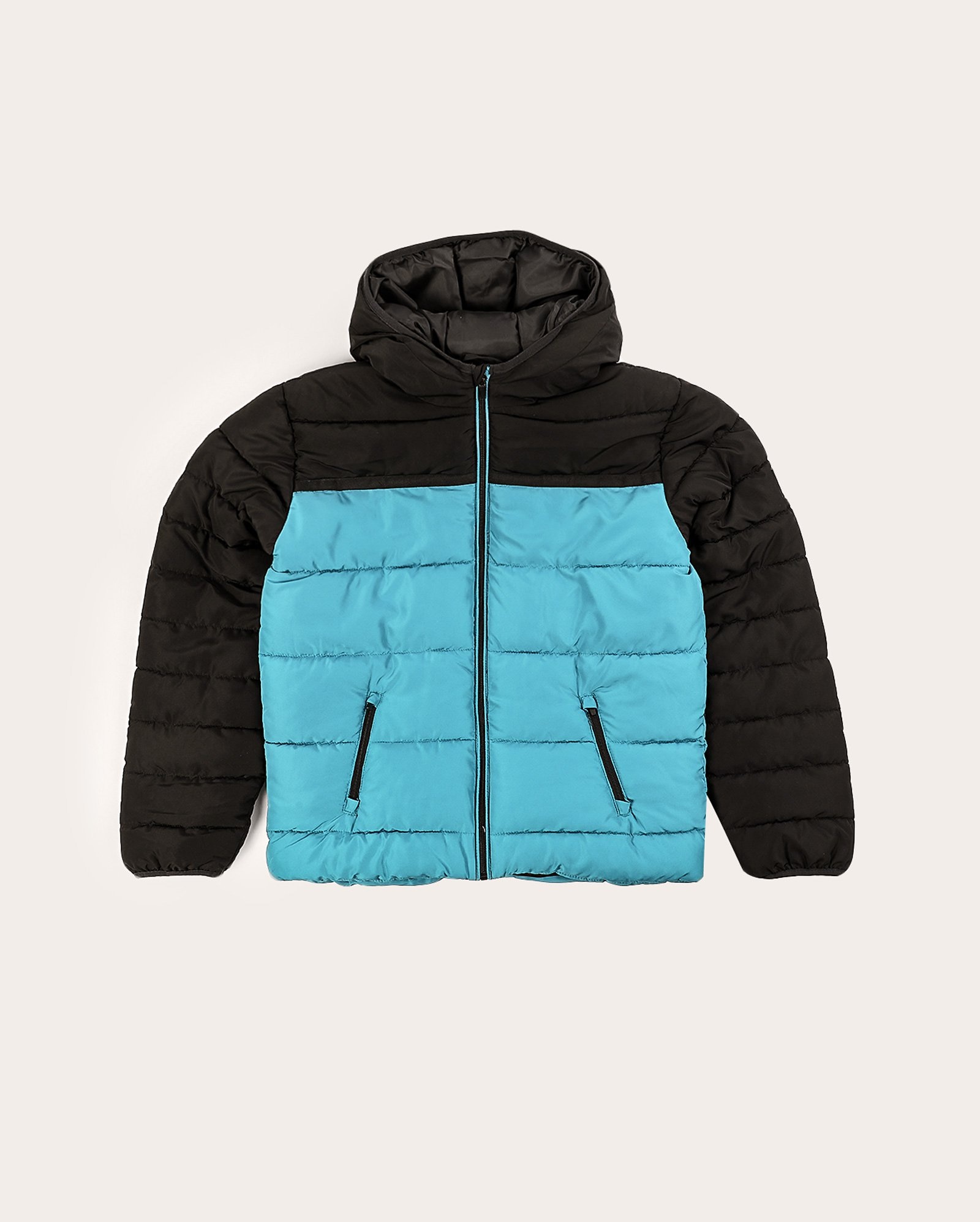 Jaqueta juvenil puffer gola alta multicor | Pool 