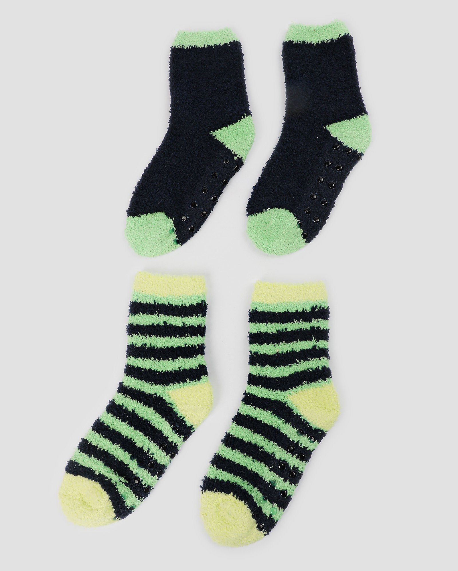Kit meia infantil 2 pares cano longo peluciada listrada multicor | Accessori by Riachuelo