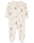 Macacão bebê elefante e girafas off-white | Carter's