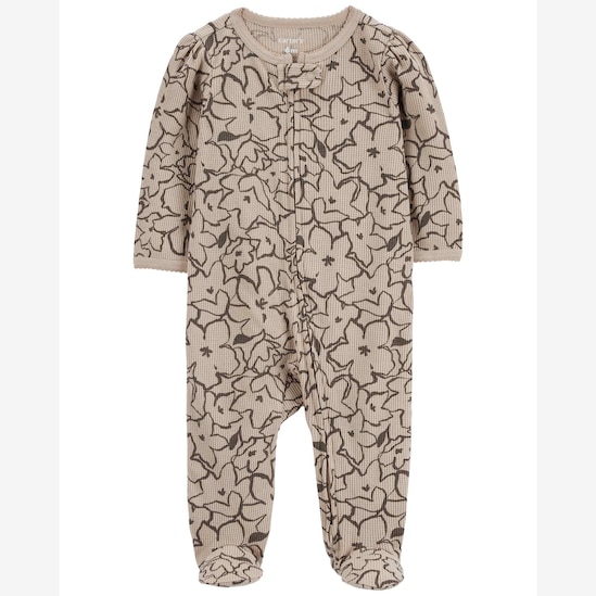 Macacão bebê texturizado floral bege | Carter's