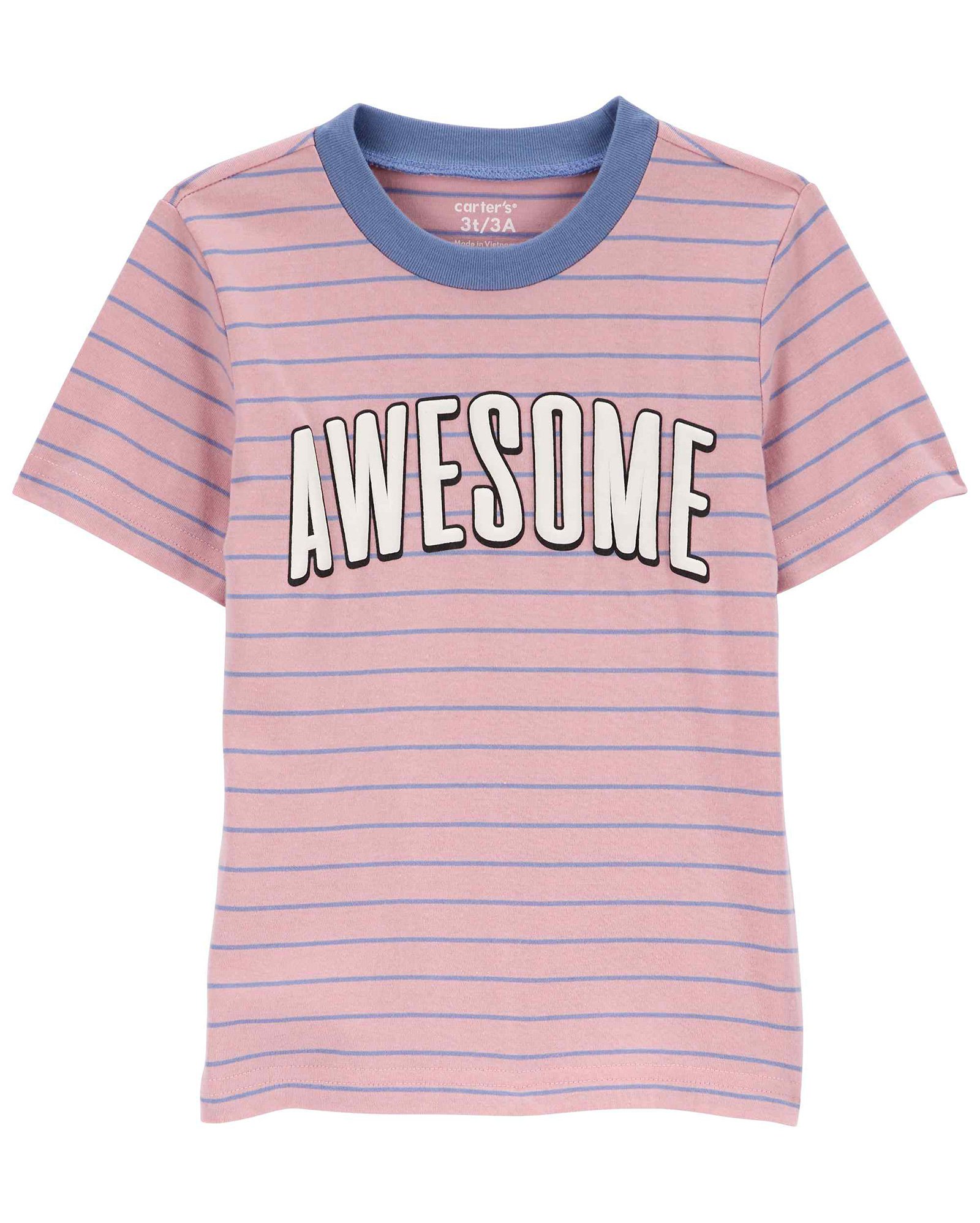 Camiseta infantil manga curta awesome rosa | Carter's