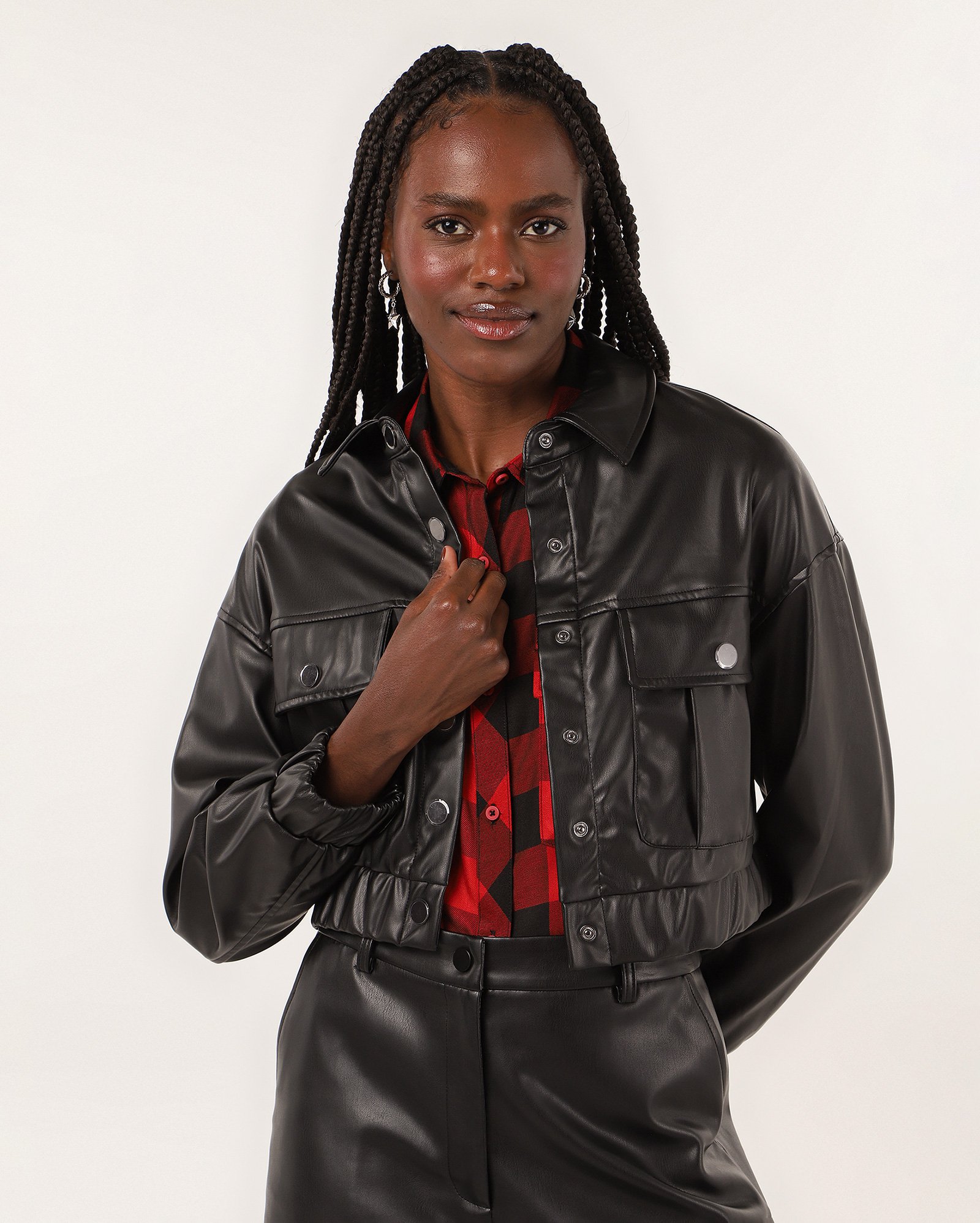 Jaqueta De Couro Feminina Riachuelo Jaqueta Preta Casaco De Frio