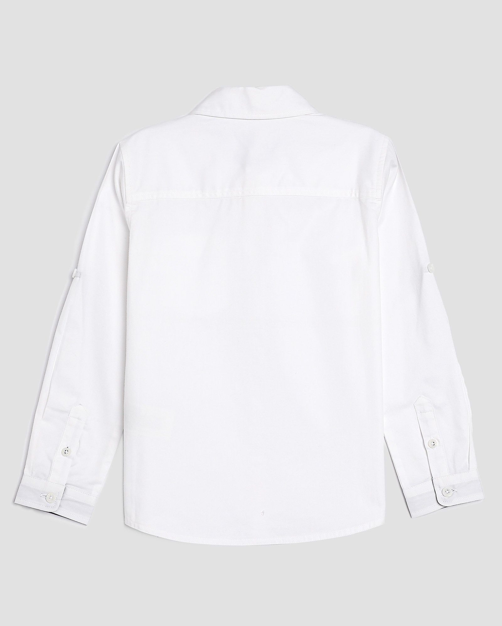 Camisa infantil alfaiatada com bolso 4-10A branca | Pool Kids