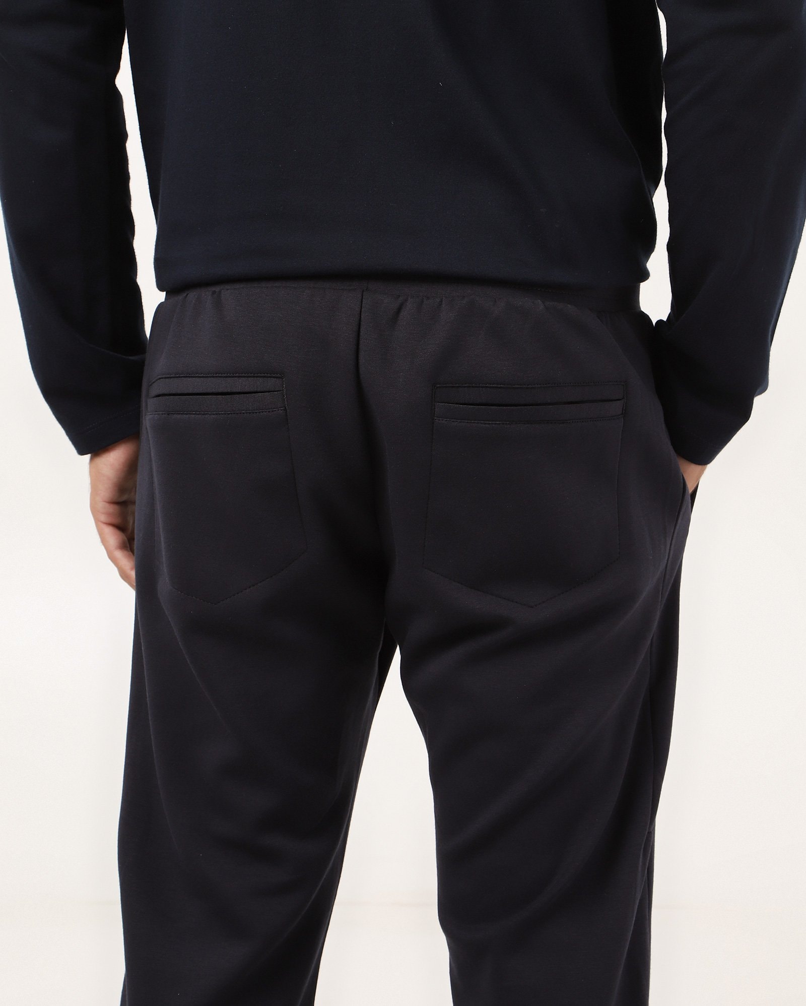 Calça de moletom encorpado masculina slim jogger - Azul Escuro — foto 5