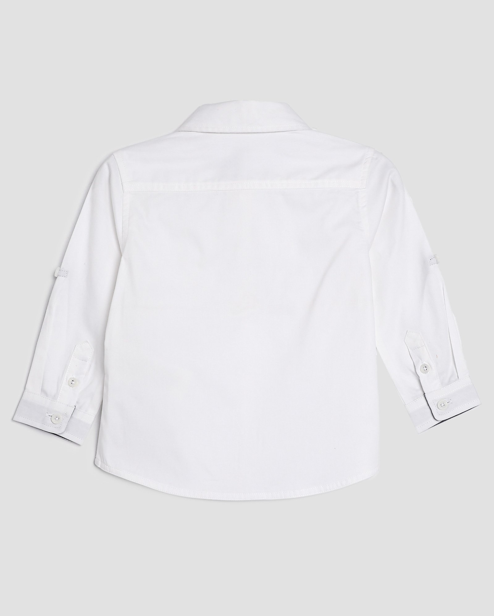 Camisa infantil alfaiatada com bolso 1-4A branca | Pool Kids