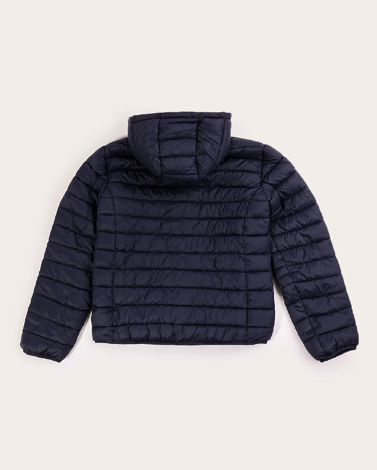 Jaqueta juvenil puffer com capuz e bolsos - Azul Escuro | Pool