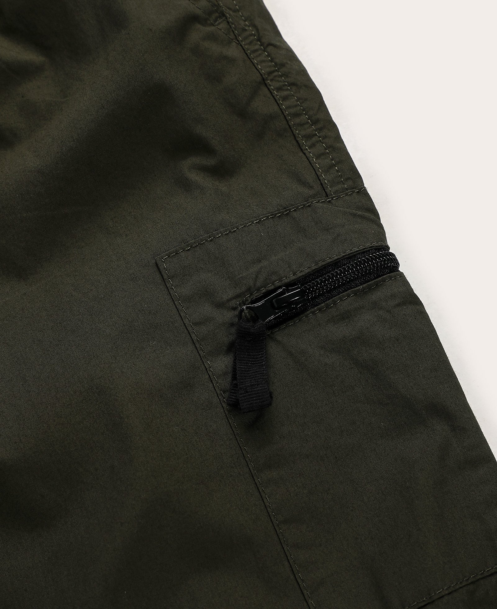 Calça sarja juvenil cargo paper touch com zíper verde | Pool