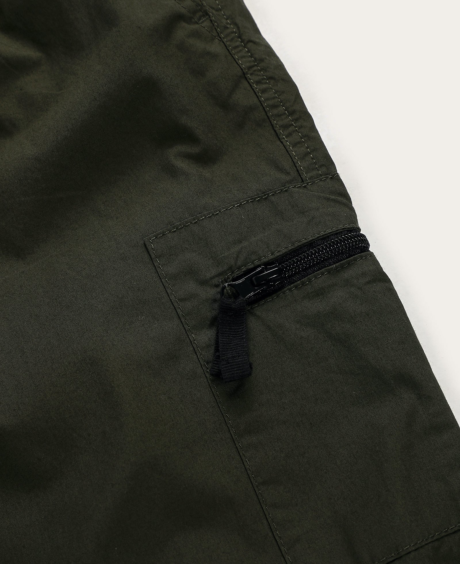 Calça sarja infantil cargo paper touch com zíper 4-10A verde | Pool Kids