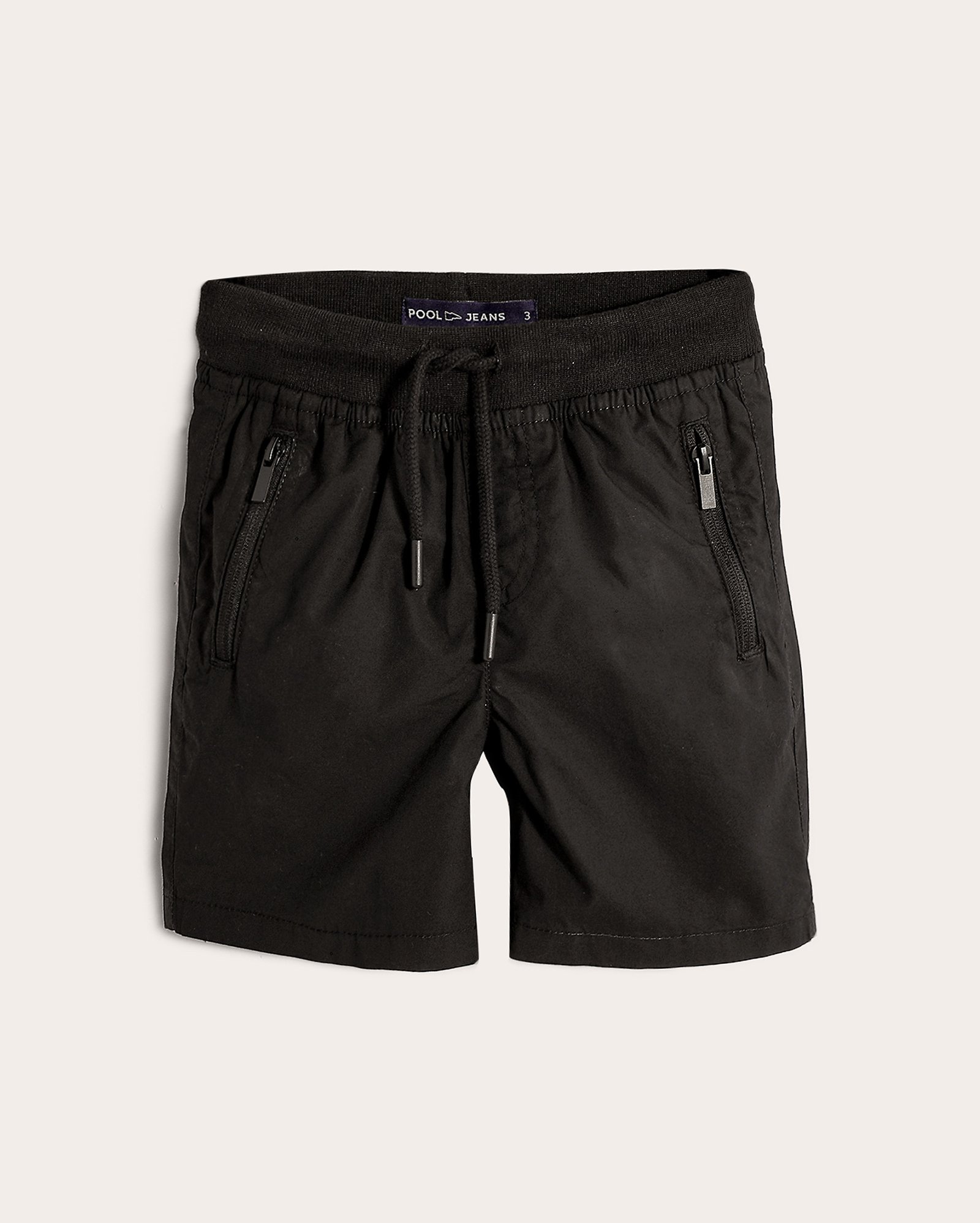 Bermuda infantil paper touch bolso com zíper 1-4A - Preto | Pool Kids
