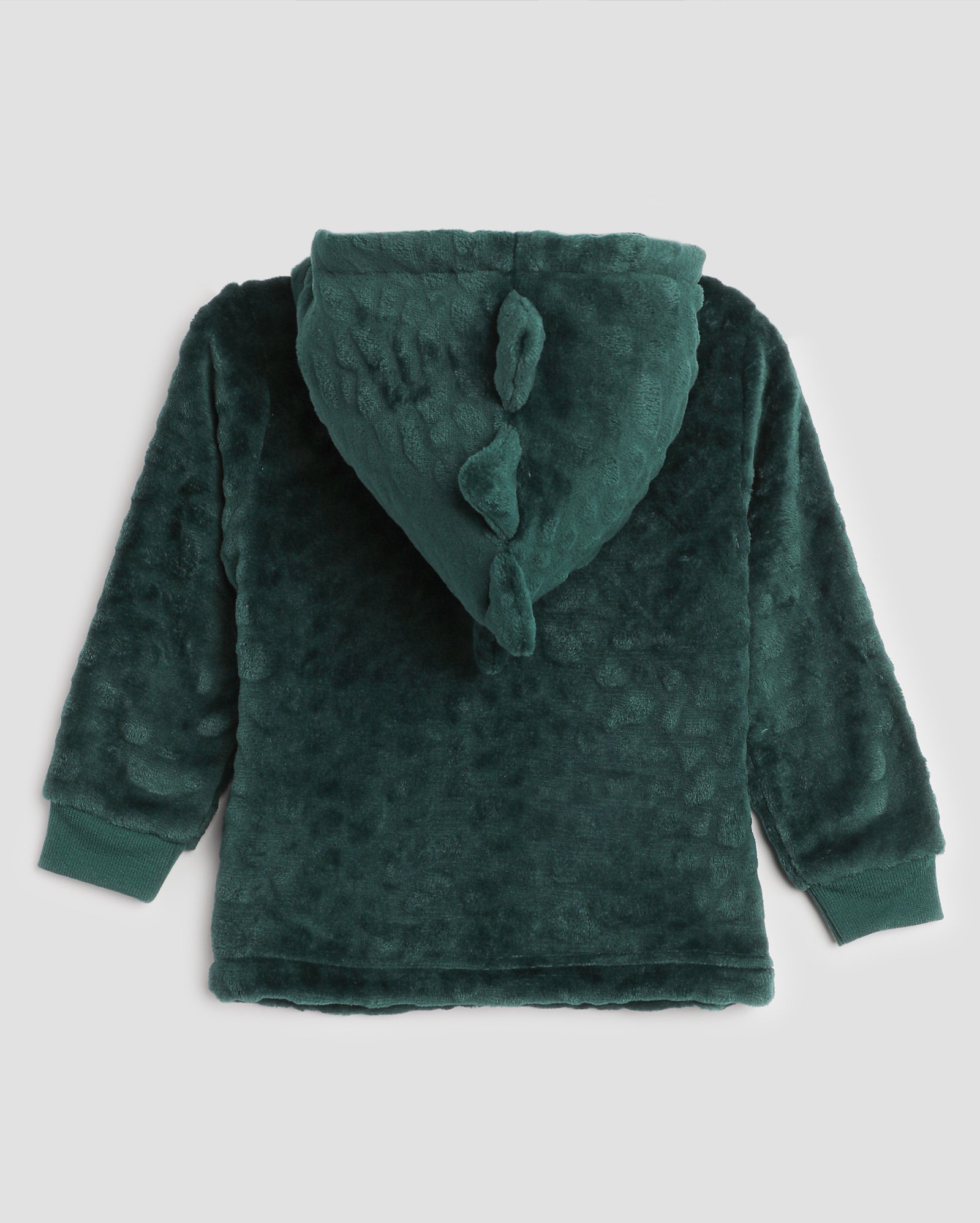 Blusa infantil fleece aberta com capuz dinossauro 1-4A verde | Pool Kids