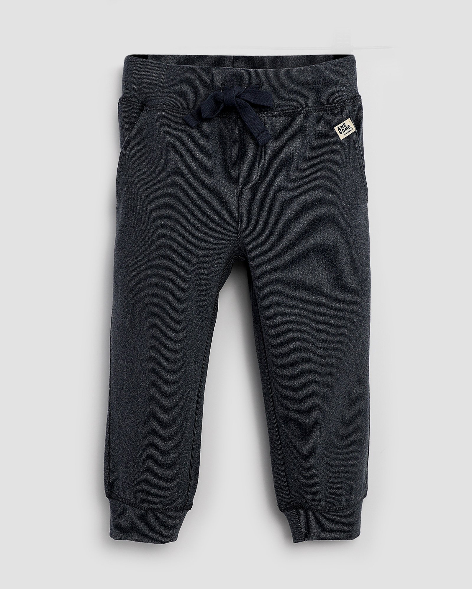 Calça de moletom infantil jogger com felpa awesome 1-4A - Azul Escuro | Pool Kids