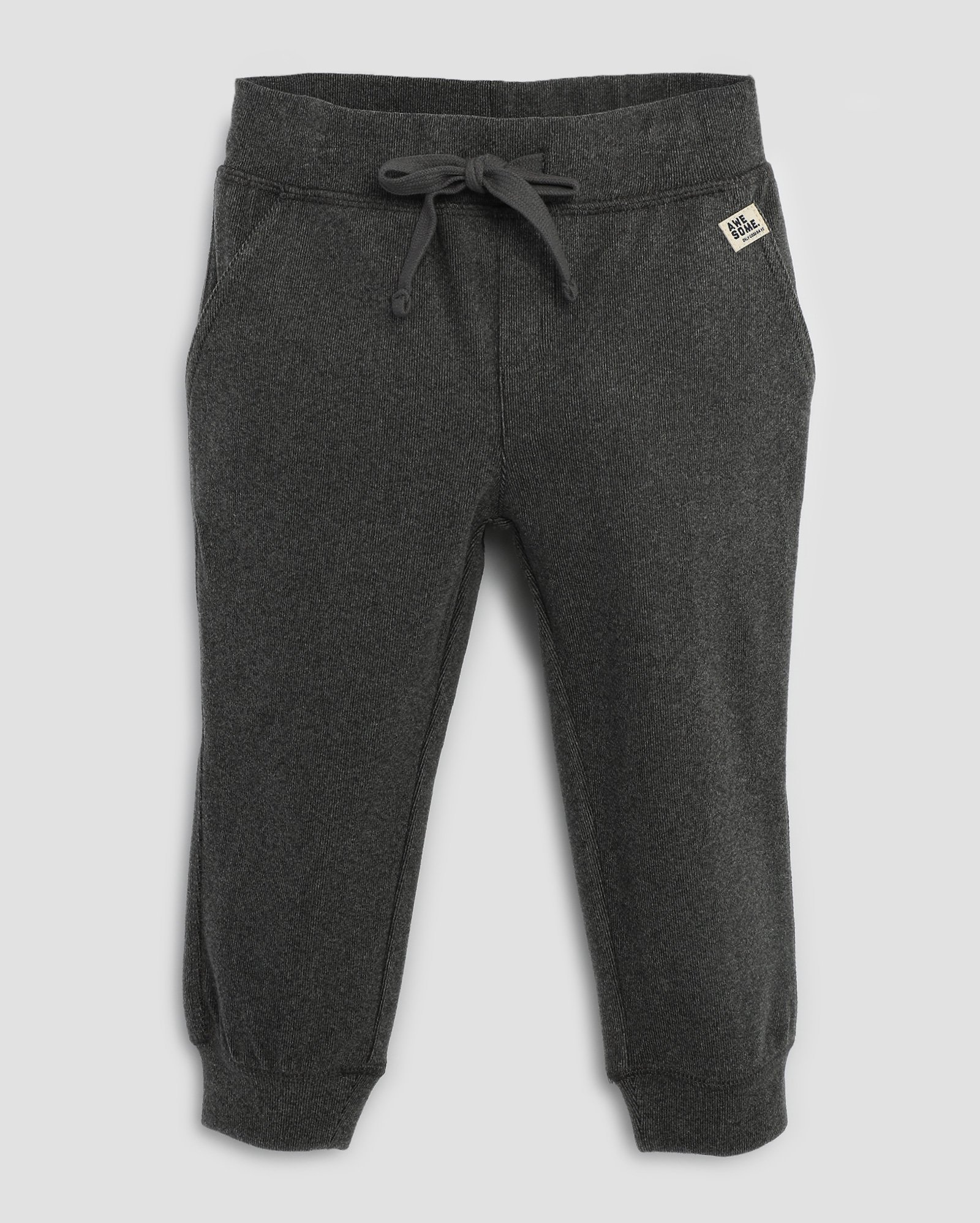 Calça de moletom infantil jogger com felpa awesome 1-4A - Cinza Escuro | Pool Kids