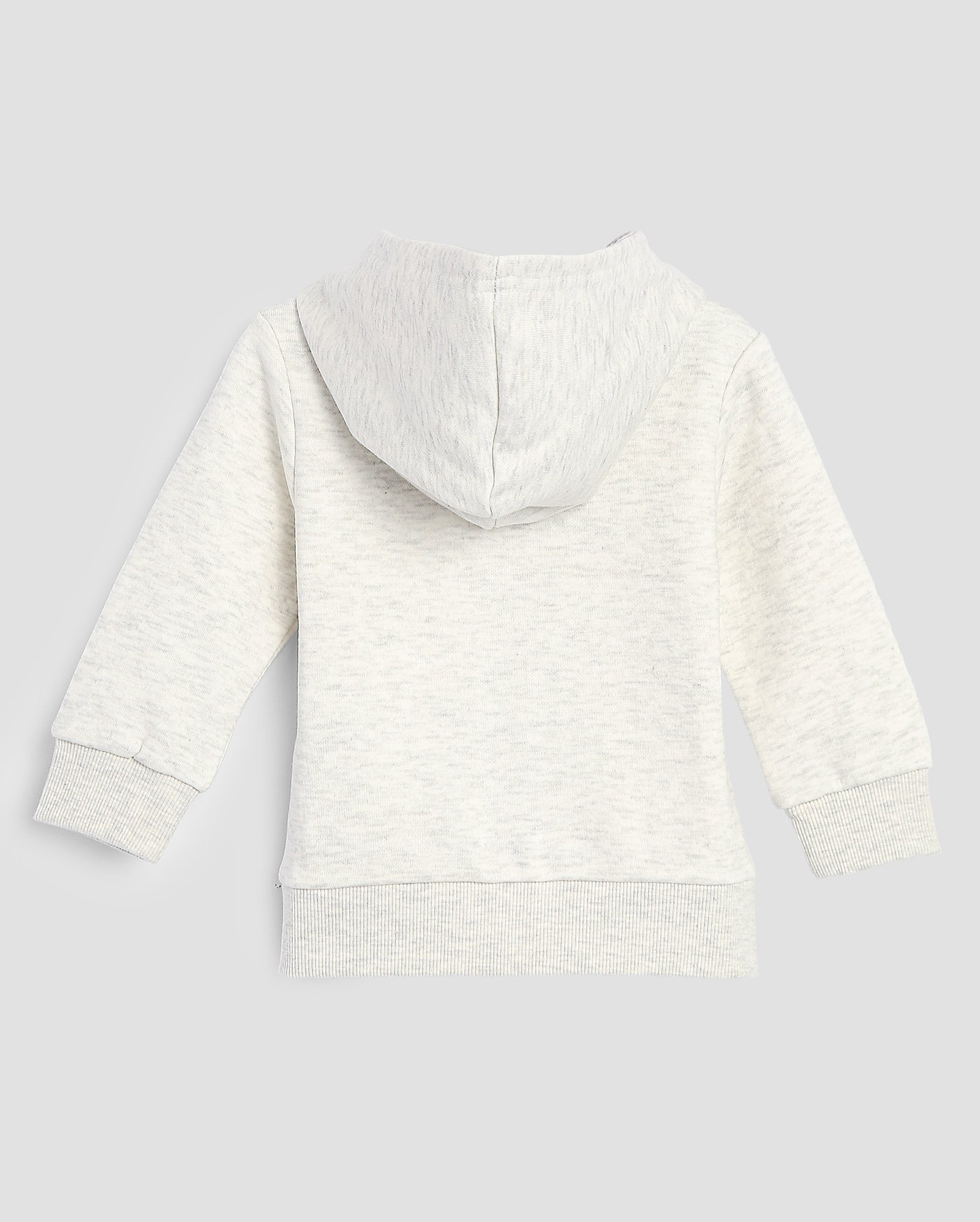 Blusa de moletom bebê com capuz e felpa - Bege Claro Mescla | Baby Way