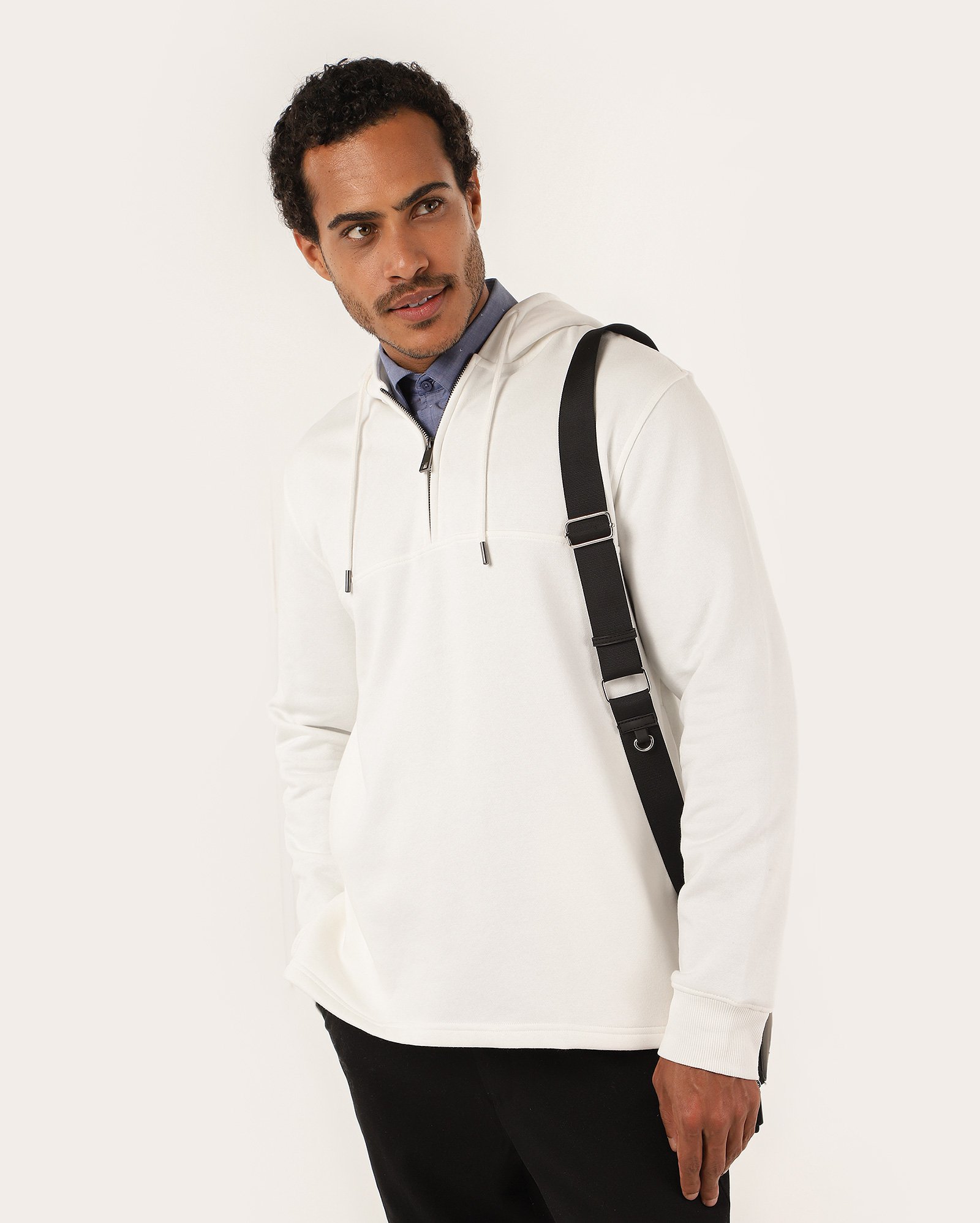 Blusa de moletom masculina com capuz e felpa - Branco | Original by Riachuelo