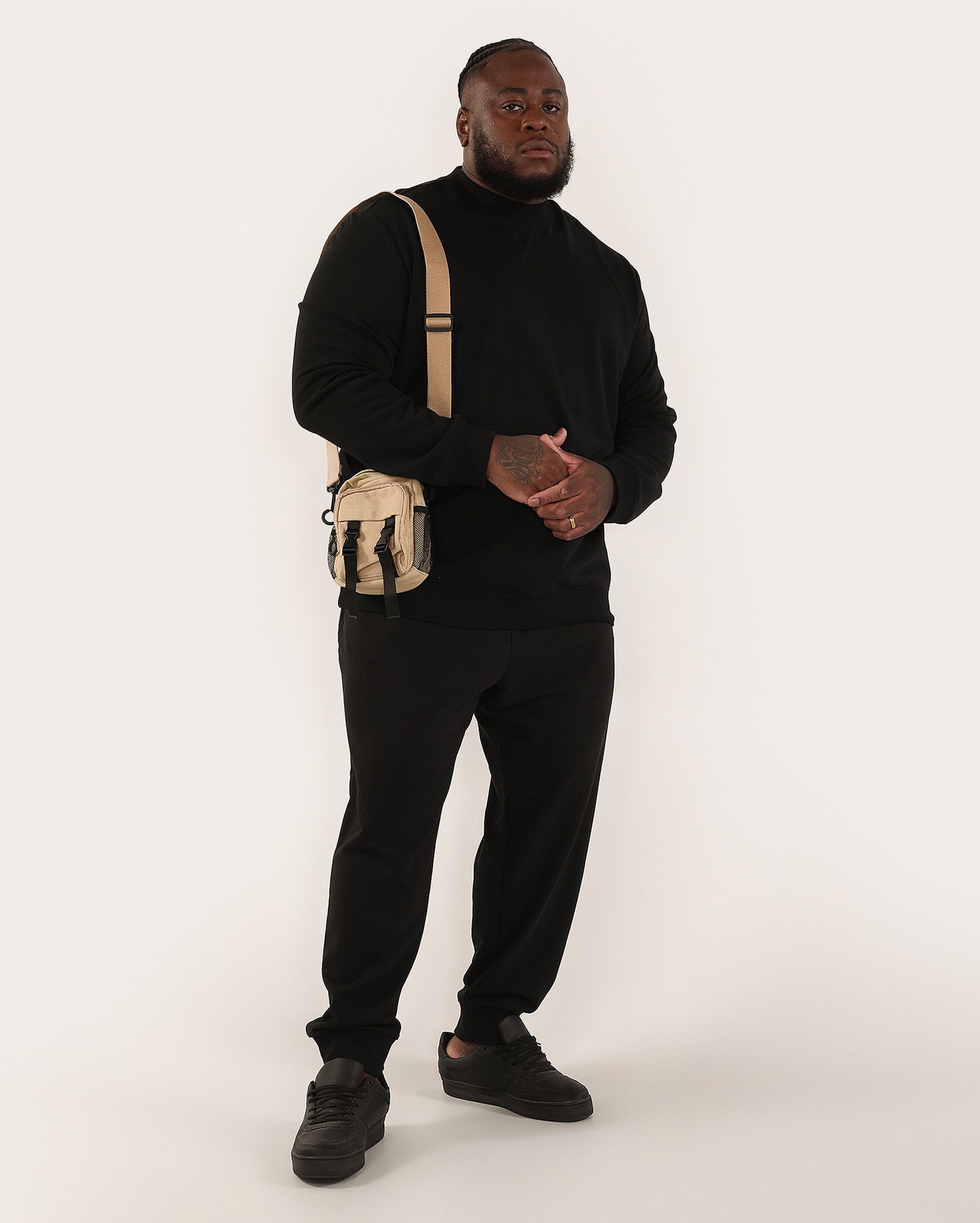 Calça de moletom plus size masculina - Preto | Original Plus by Riachuelo