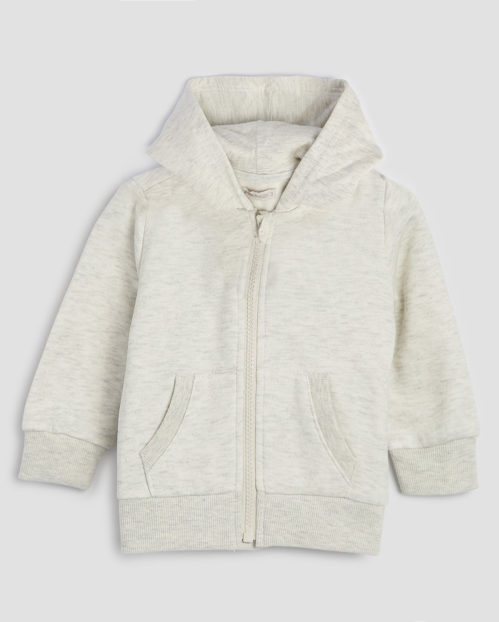 Blusa de moletom infantil com felpa e capuz 1-4A - Cinza Claro Mescla | Pool Kids