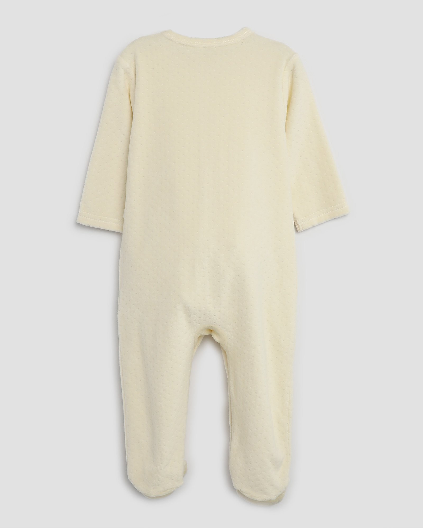 Macacão bebê em fleece leãozinho amarelo | Baby Way