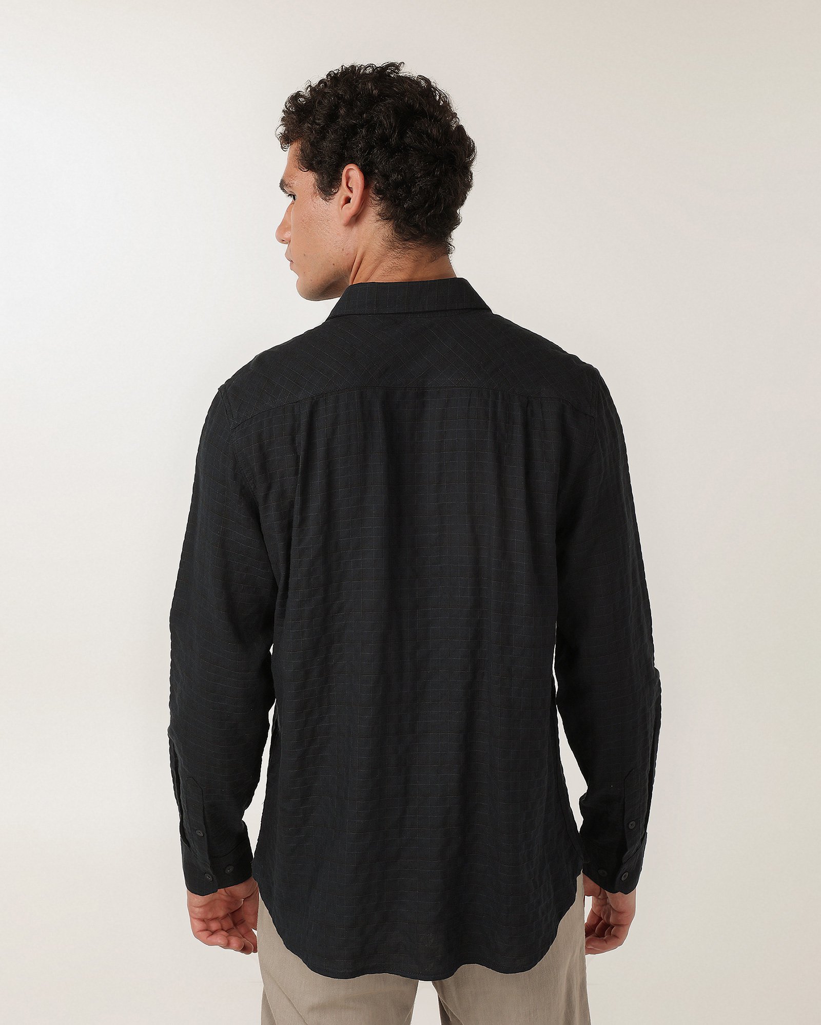 Camisa masculina regular quadriculada azul | Original by Riachuelo