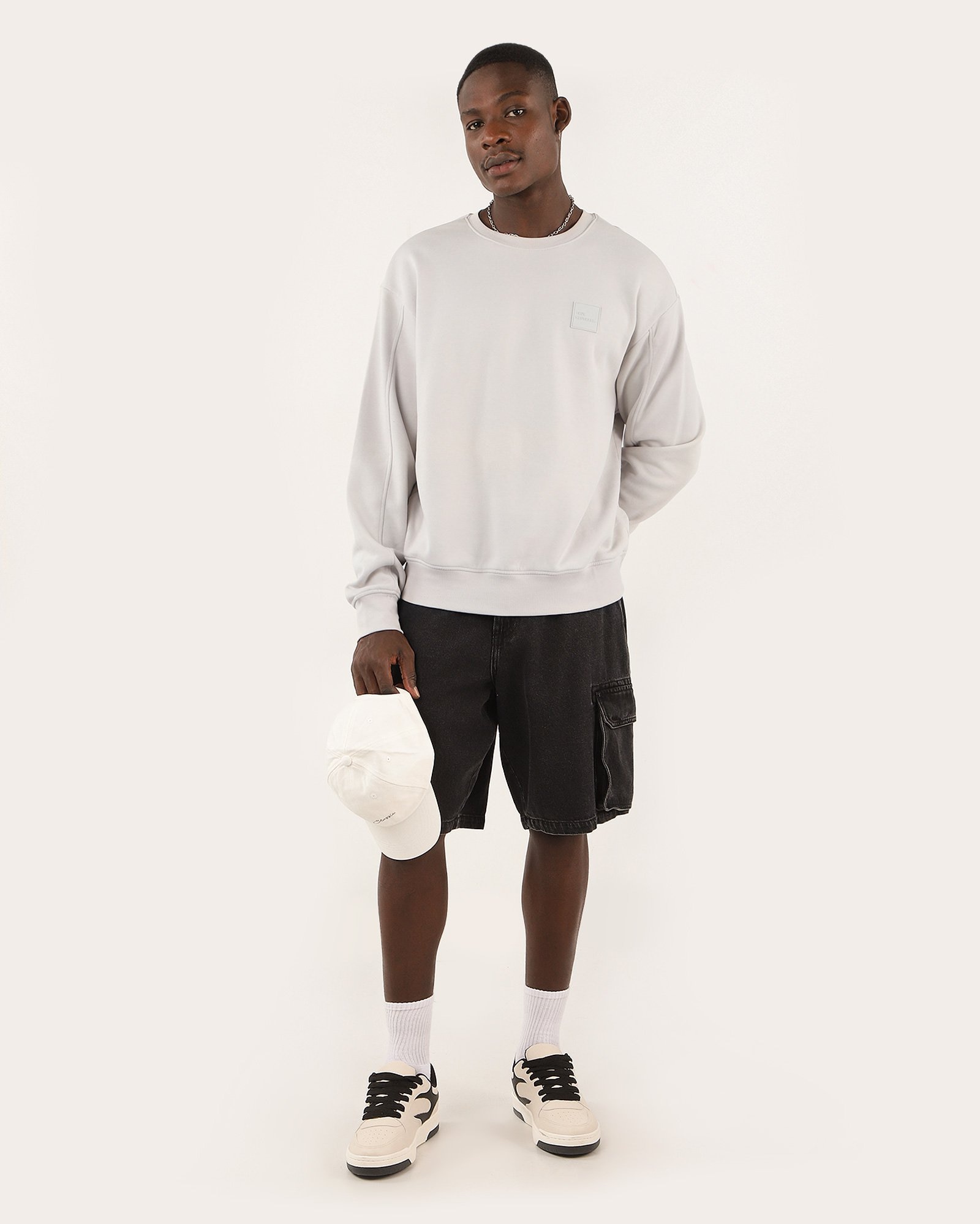 Blusa de moletom masculina regular com felpa - Cinza Claro | Pool
