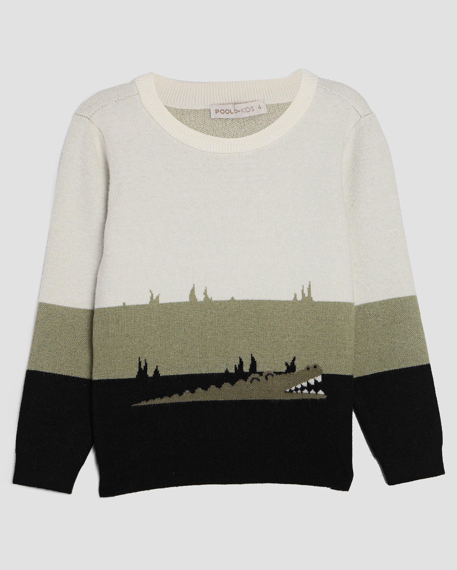 Suéter infantil de tricot jacaré 1-4A multicor | Pool Kids