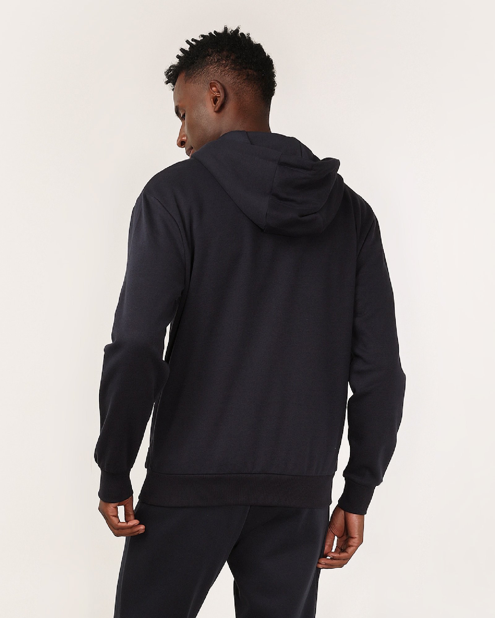 Blusa de moletom esportiva masculina com capuz e felpa - Azul Escuro | BodyWork by Riachuelo