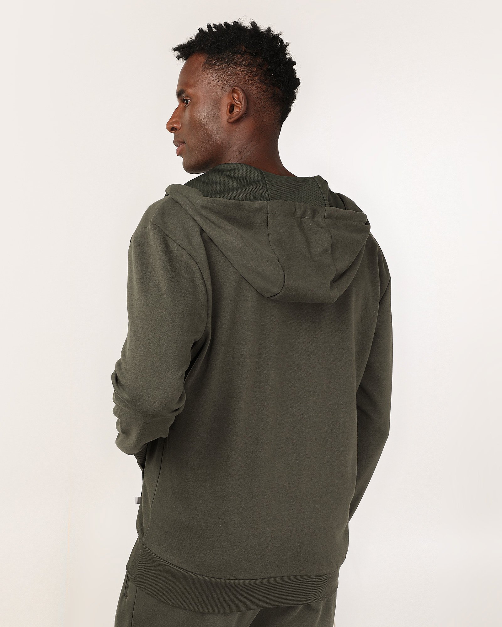 Blusa de moletom esportiva masculina com capuz e felpa - Verde Escuro | BodyWork by Riachuelo