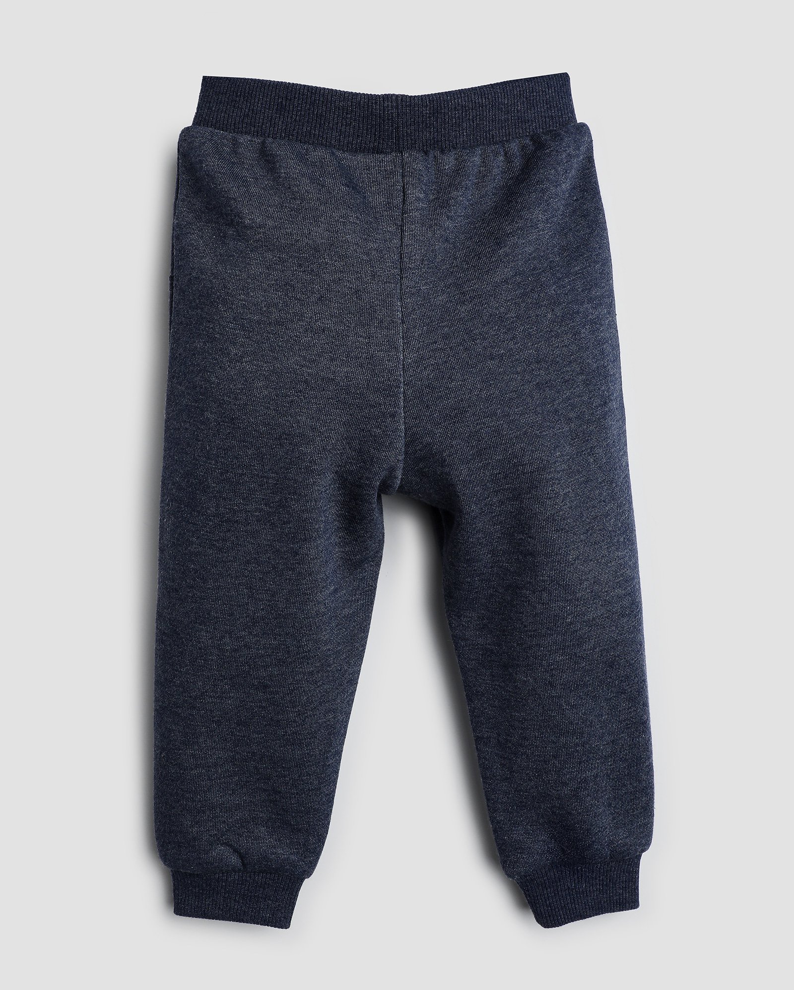 Calça de moletom bebê jogger com felpa e cordão - Azul Escuro | Baby Way