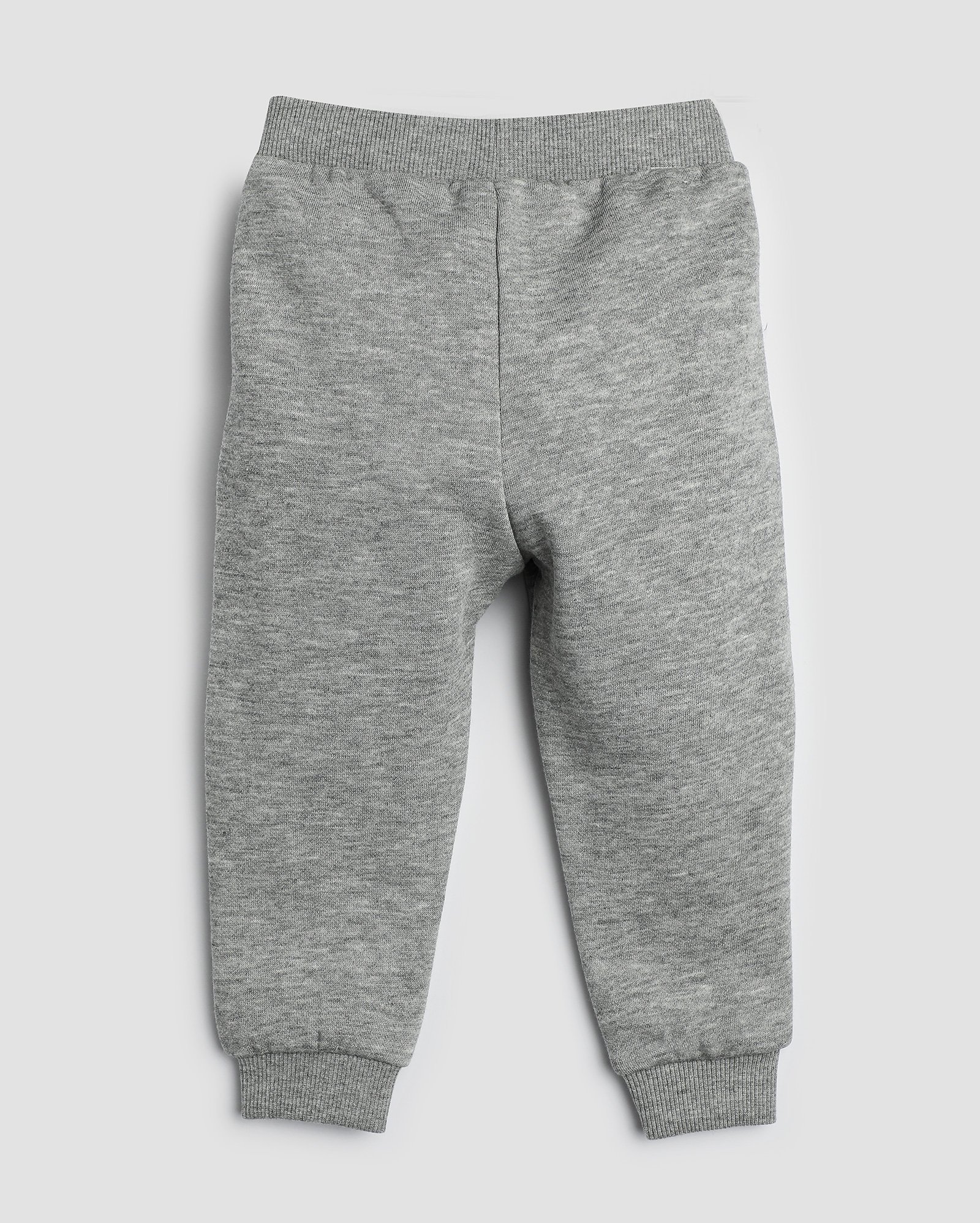 Calça de moletom bebê jogger com felpa e cordão - Cinza Mescla | Baby Way