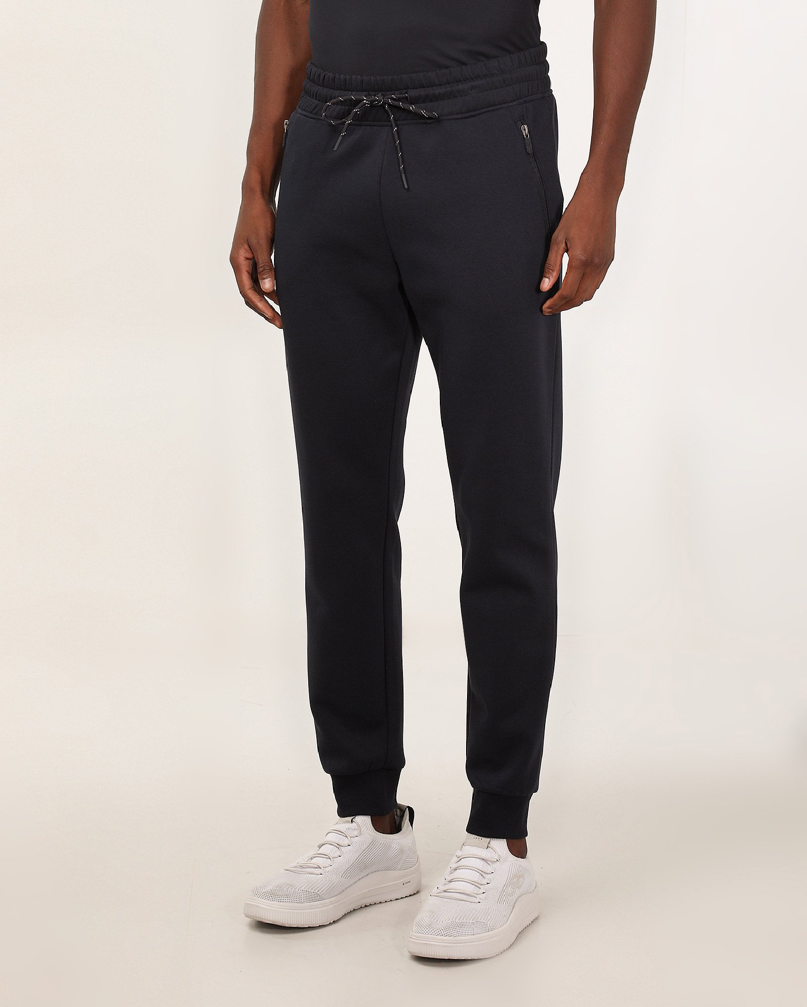 Calça de moletom esportiva masculina com com bolso zíper e felpa - Azul Escuro | BodyWork by Riachuelo