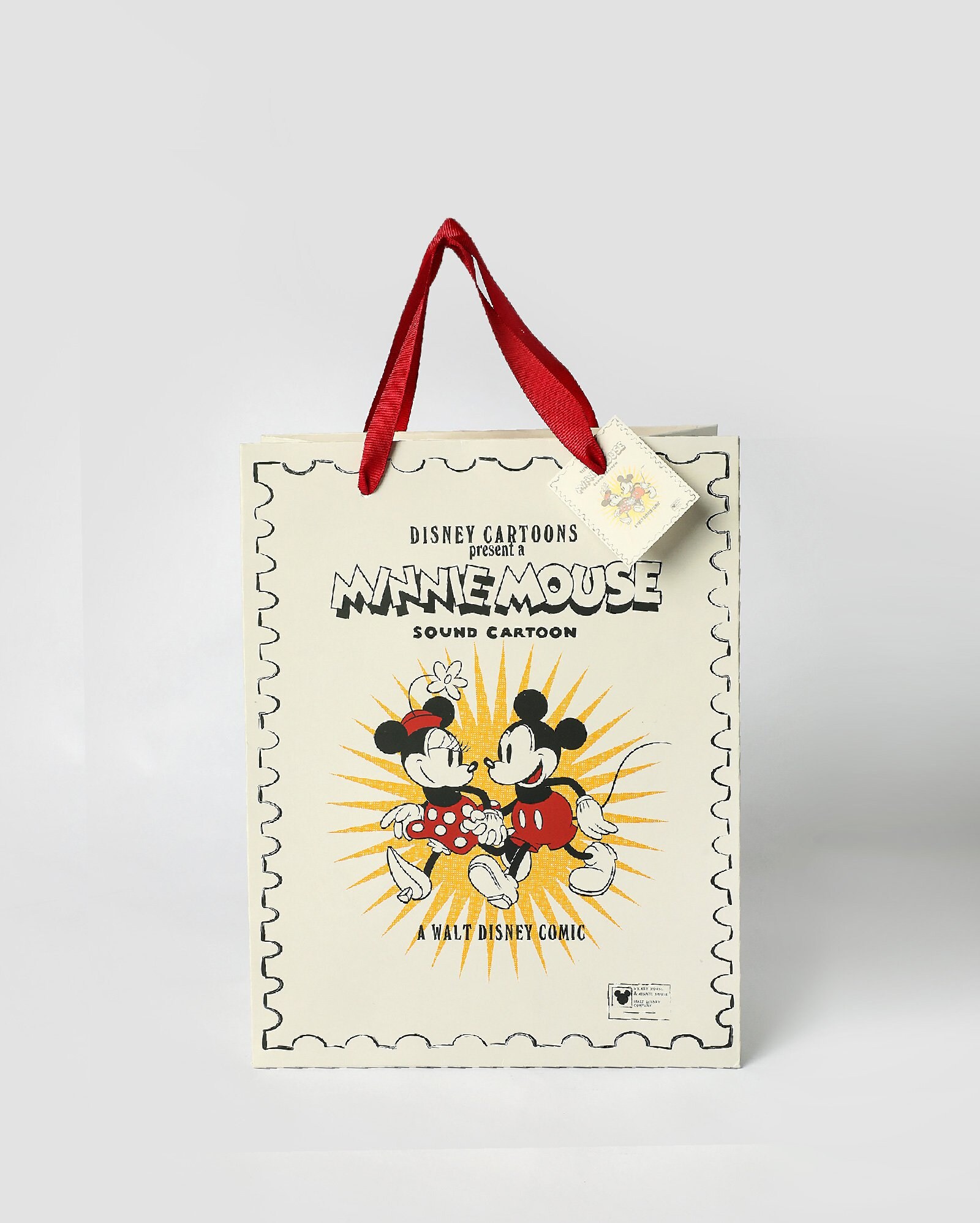 Sacola de presente P Mickey e Minnie branca | Disney