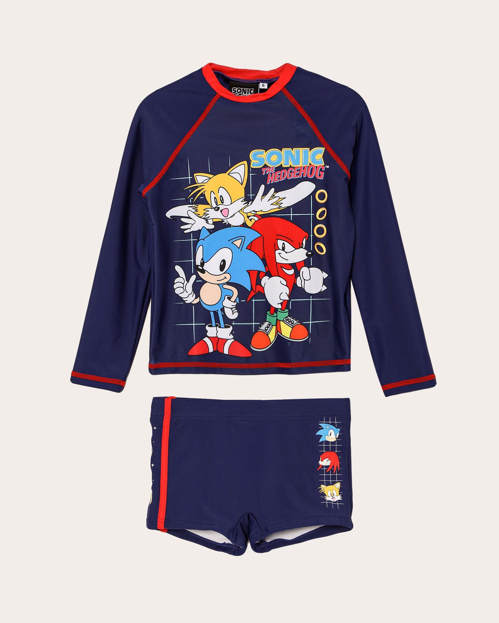 Conjunto praia infantojuvenil 2 peças Sonic e amigos 4-12A azul | SEGA