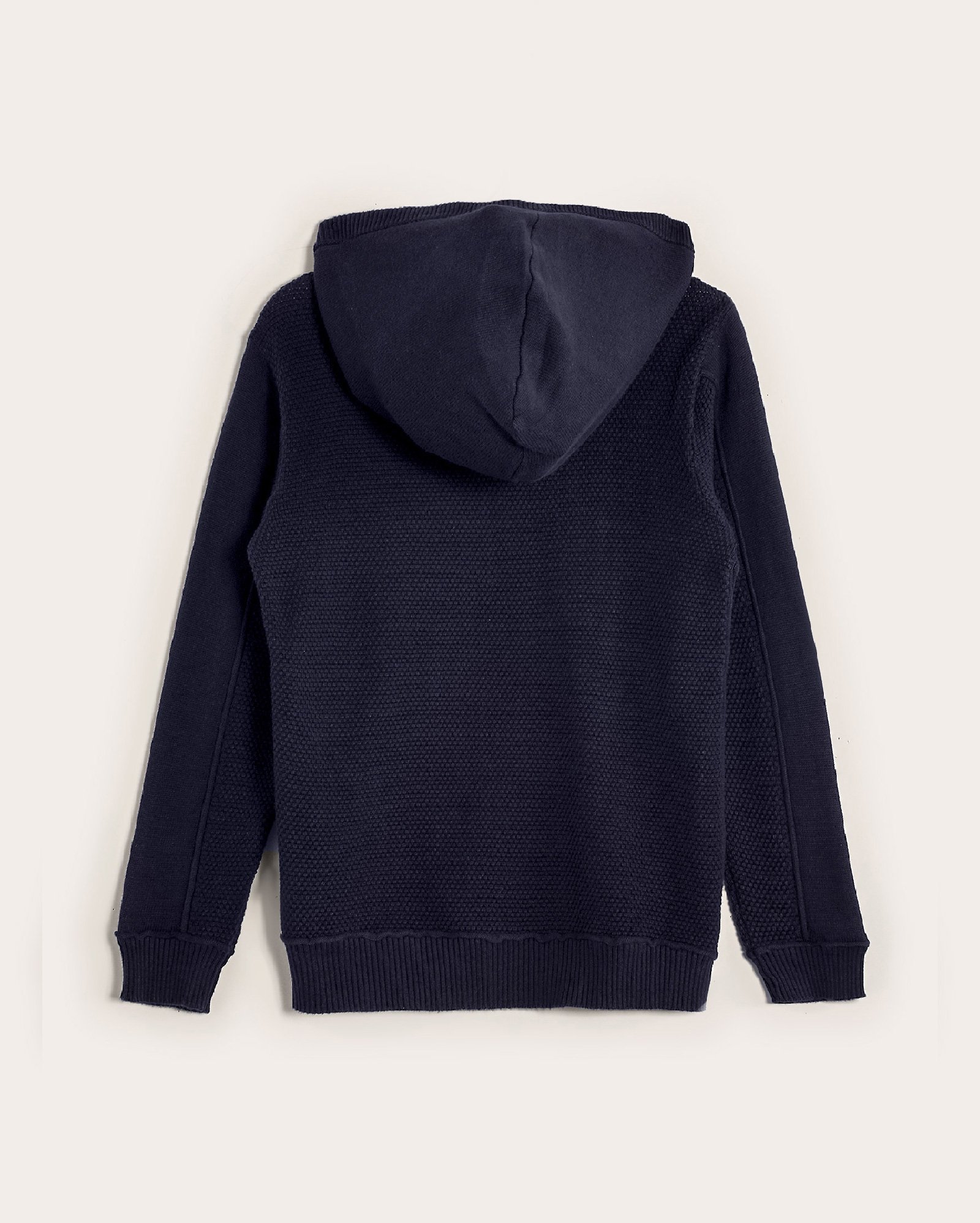 Blusa infantil tricot com capuz Boston 4-10A azul | Pool Kids