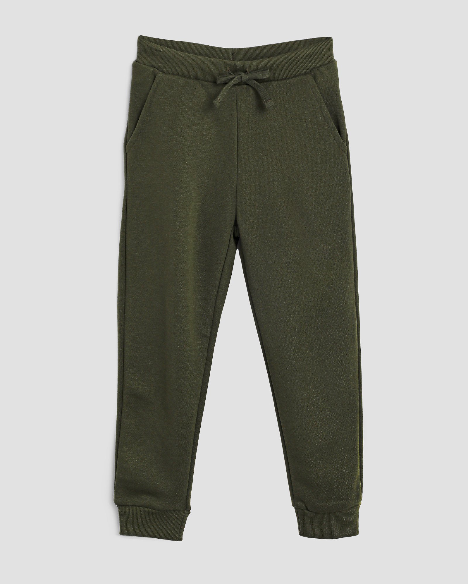 Calça de moletom infantil jogger com felpa 4-10A - Verde Escuro | Pool Kids