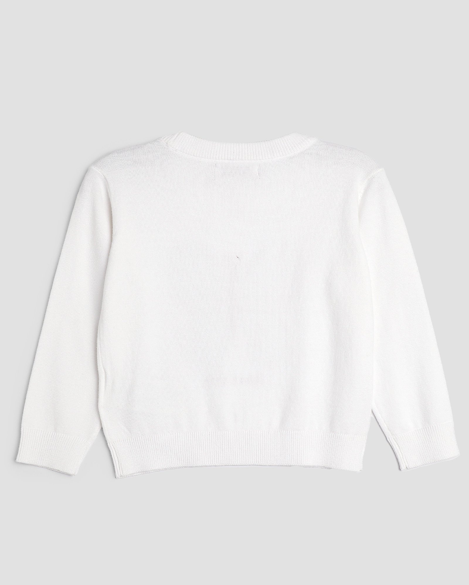 Suéter infantil de tricot borboleta paetê 1-4A branco | Pool Kids