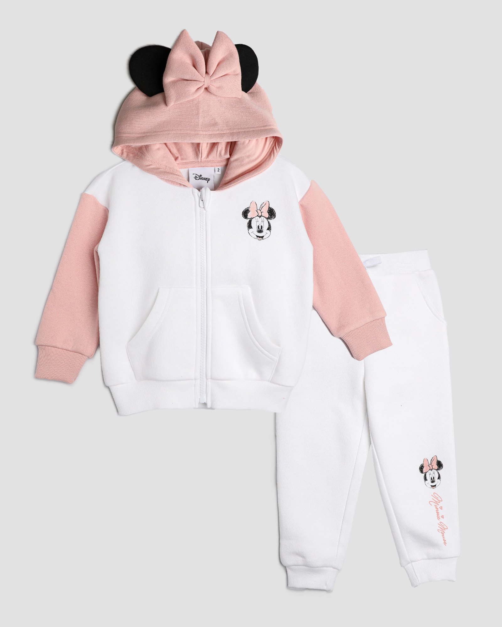 Conjunto longo infantil 2 peças Minnie com capuz interativo 1-4A multicor | Disney