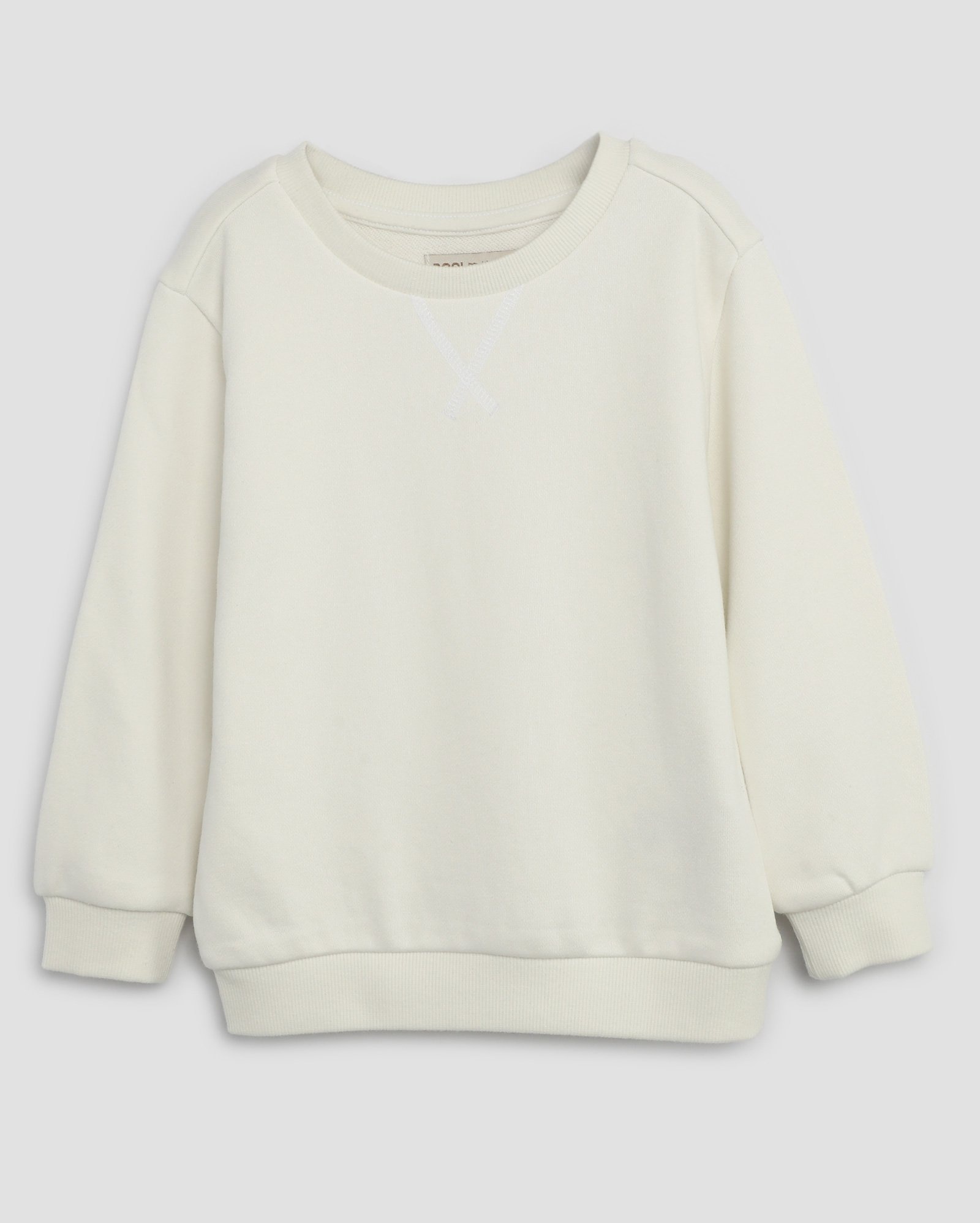 Blusa de moletom infantil lisa 4-10A - Branco | Pool Kids