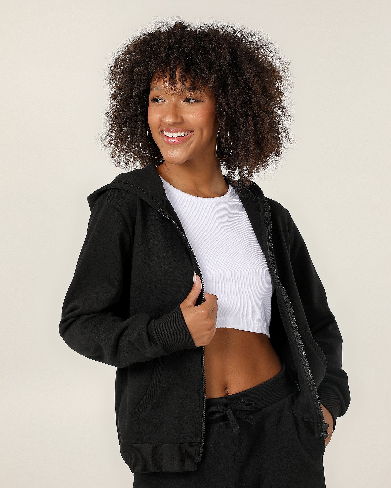 Blusa de moletom juvenil com felpa e capuz - Preto | Pool