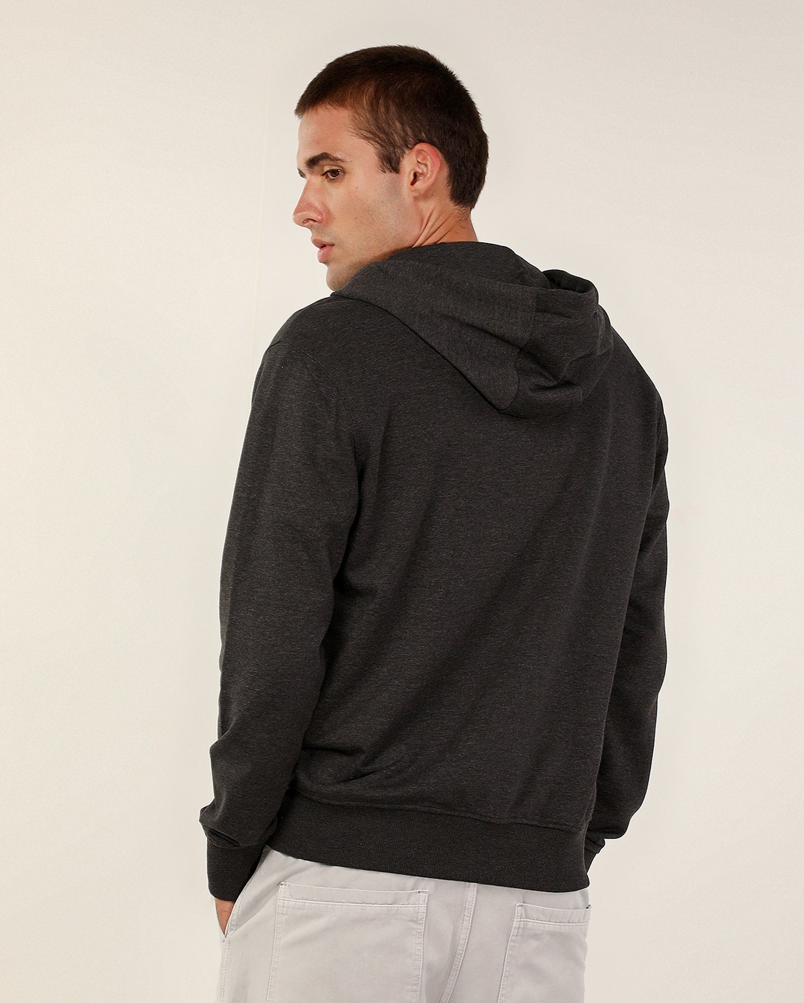Blusa de moletom masculina regular capuz com felpa - Cinza Escuro | Pool Basics