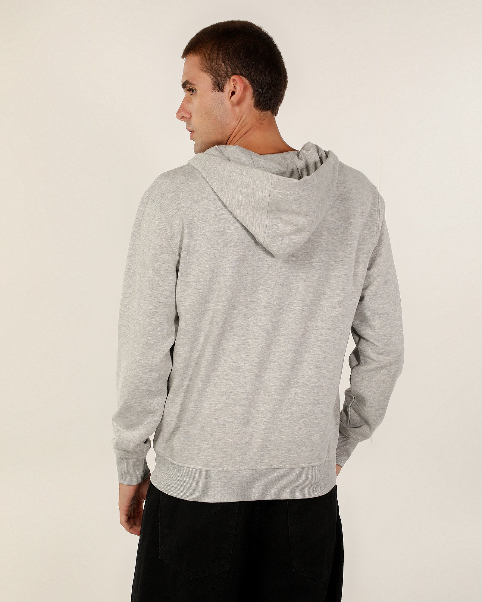 Blusa de moletom masculina regular capuz com felpa - Cinza Claro | Pool Basics