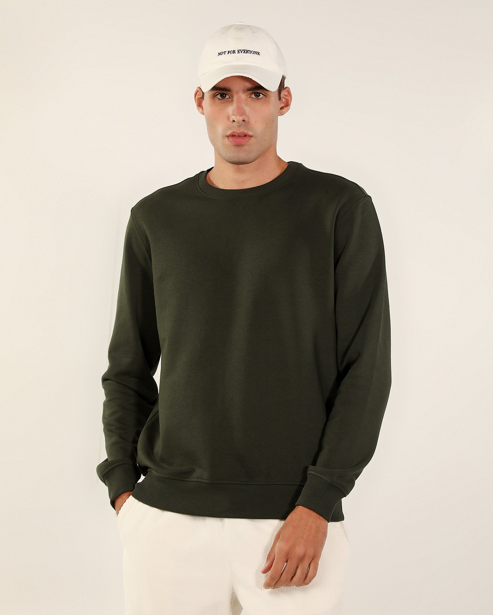 Blusa de moletom masculina com felpa - Verde Escuro | Pool Basics