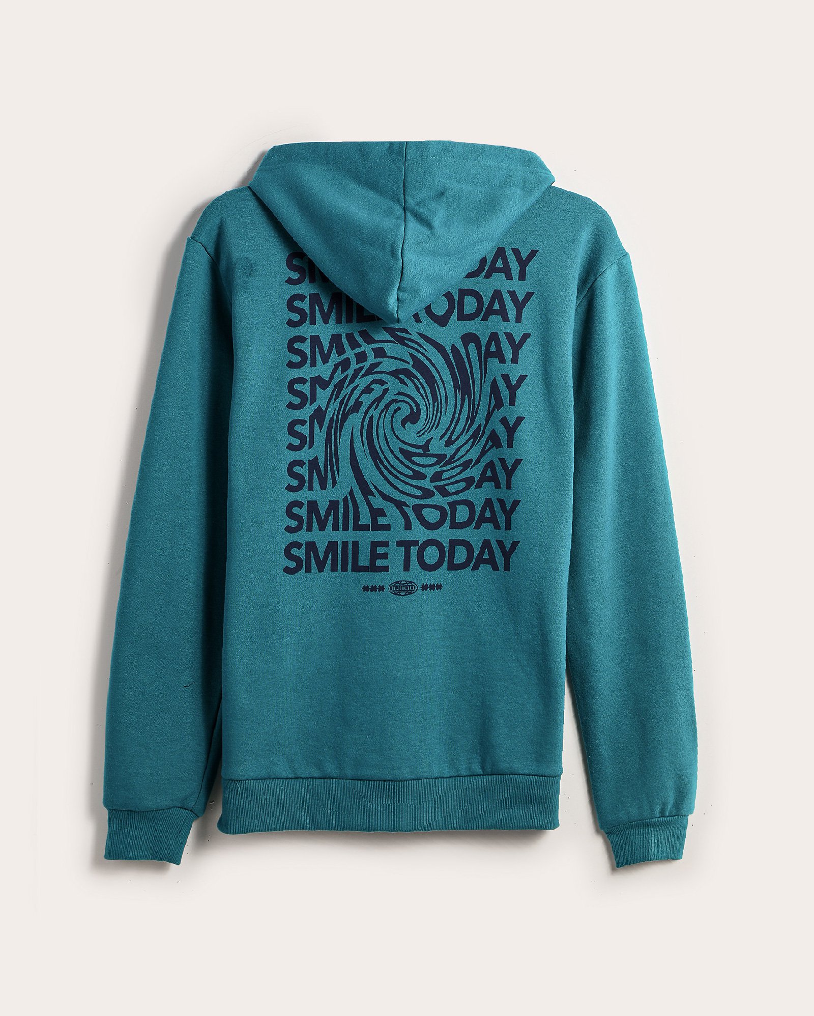 Blusa de moletom juvenil smile com felpa e capuz azul | Pool