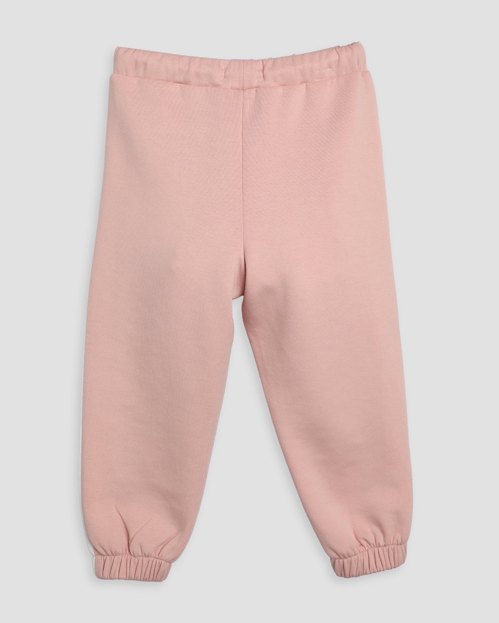 Calça de moletom infantil jogger mescla com faixa 1-4A - Rosa Claro | Pool Kids