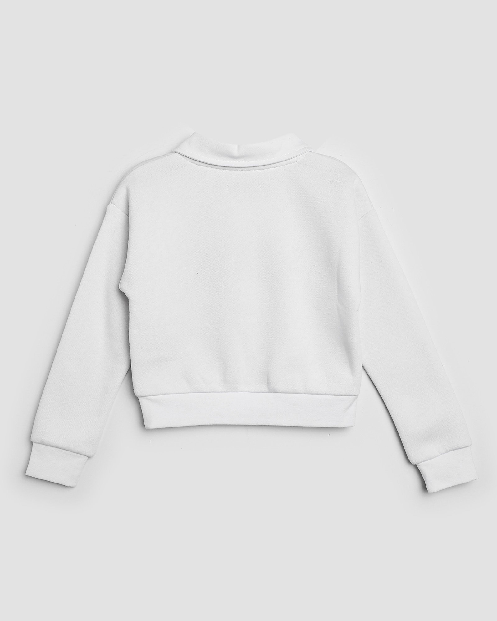 Blusa de moletom infantil gola polo Miami 4-10A branca | Pool Kids