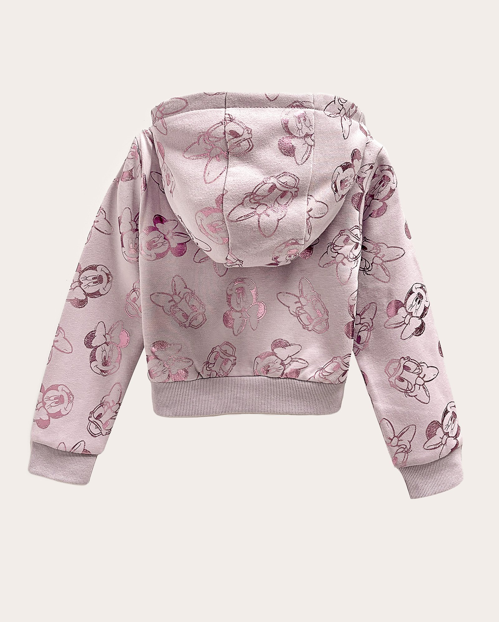 Blusa de moletom infantil com capuz Minnie e Margarida 4-10A lilás | Disney