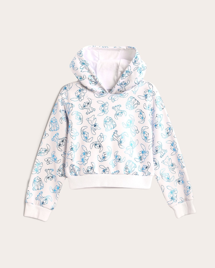 Riachuelo Blusa de moletom infantil com capuz Stitch 4-10A - Main Image